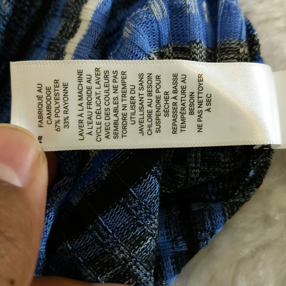 Joe Fresh| NWT Blue Striped Sleeveless Midi Stretch Dress - Picture 11 of 13